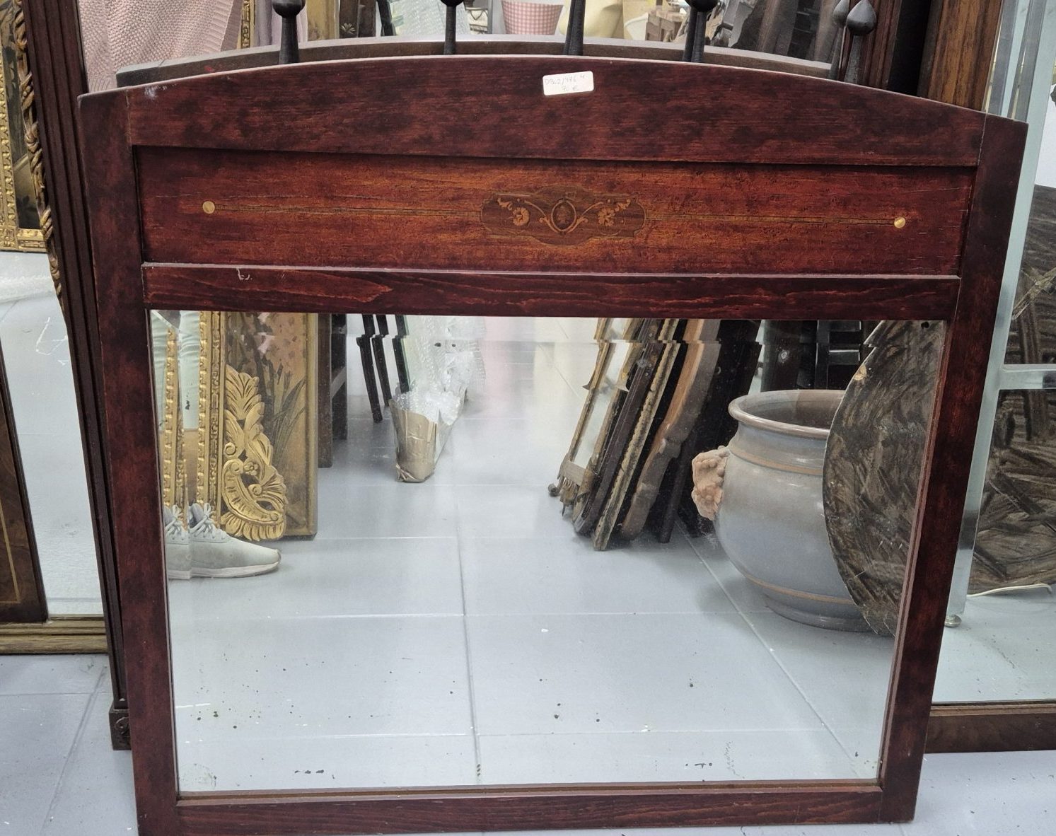 Espejo madera con marquetería